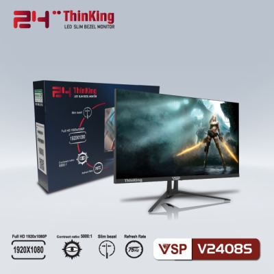 Màn hình phẳng LED tràn viền Slim Bezel VSP V2408S